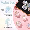 10Pcs Two Tone UV Plating Rainbow Iridescent Acrylic Beads TACR-YW0002-33C-3