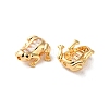 Brass Micro Pave Clear Cubic Zirconia Beads X1-KK-L221-002G-2