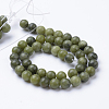 Natural Xinyi Jade/Chinese Southern Jade Beads Strands G-T055-6mm-15-2