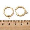 201 Stainless Steel Huggie Hoop Earrings Findings STAS-A167-01D-G-3