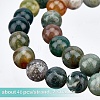 2 Strands Round Natural Indian Agate Beads Strands G-OC0002-32-3