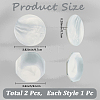2Pcs 2 Styles Marble Pattern Porcelain Cup Coasters AJEW-CP0009-18A-2