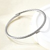 304 Stainless Steel Bangles for Women Men BJEW-Z131-01P-2