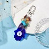 Blue Evil Eye Lampwork Pendant Decooration HJEW-JM01969-01-2