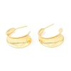 Brass Round Stud Earrings EJEW-K251-19G-1