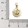 Brass Micro Pave Clear Cubic Zirconia Pendants ZIRC-L104-011G-3