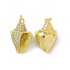 Rack Plating Brass Micro Pave Cubic Zirconia Pendants LS-KK-C007-30G-1