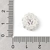 Brass Micro Pave Cubic Zirconia Beads KK-K297-29S-4