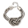 Iron Shake Chain Knotted Bracelets for Women LS-BJEW-U042-01P-1
