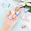  10Pcs 5 Colors Food Grade Eco-Friendly Silicone Beads SIL-NB0001-11-3
