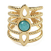 Natural Amazonite Finger Rings RJEW-U027-08G-06-2