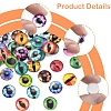60Pcs Half Round with Eye Glass Cabochons GGLA-FS0001-16A-2