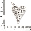 Brass Micro Pave Clear Cubic Zirconia Pendants KK-U076-17P-3