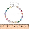 304 Stainless Steel Pave Colorful Cubic Zirconia Tennis Bracelets for Women BJEW-T023-02A-P-3