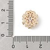 Brass Micro Pave Cubic Zirconia Beads KK-K297-29G-02-3