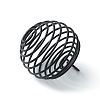 Carbon Steel Spiral Bead Cage Pendants IFIN-WH0027-47C-EB-2