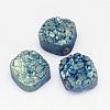 Electroplated Natural Druzy Quartz Crystal Beads G-G888-03E-1