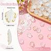 200Pcs 2 Colors Frosted Plastic Petal Pendants KY-FS0001-49-4