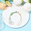 Round Glass & Natural Green Aventurine Chips Hanging Suncatchers HJEW-JM04209-01-2