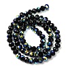 Electroplate Transparent Glass Beads Strands EGLA-A046-01C-05-3