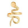 Snake 304 Stainless Steel Cuff Ring Components X-STAS-T066-28G-2