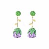 Bohemia Raffia & Alloy Stud Dangle Earrings WG3AA71-04-1