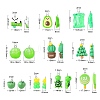 30Pcs 10 Styles Opaque Resin Pendants RESI-CJ0003-48-2