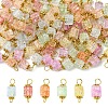 100Pcs Glass Connector Charms PALLOY-FZ00018-2