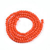 Opaque Solid Color Imitation Jade Glass Beads Strands EGLA-A044-P1mm-D03-3
