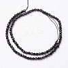 Natural Black Spinel Bead Strands G-P213-13-3mm-2