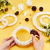 Olycraft 5Pcs 5 Style Circle Shape Rattan Vine Branch Wreath Hoop DIY-OC0009-91-3