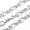 Tarnish Resistant 304 Stainless Steel Figaro Chains CHS-L001-138-0.8mm-3