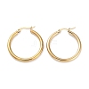 Ring 304 Stainless Steel Hoop Earrings for Women Men EJEW-B049-01C-G-1