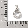 Rack Plating Brass Micro Pave Clear Cubic Zirconia Twister Clasps KK-A222-05A-P-3