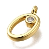 Brass Micro Pave Cubic Zirconia Pendants KK-B132-12G-O-2