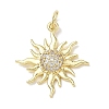 Brass with Rhinestone Pendants KK-CBAD872-01G-02-1