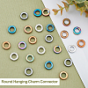 ARRICRAFT 24Pcs 6 Colors Vacuum Plating Non-magnetic Synthetic Hematite Linking Rings G-AR0004-76-4