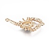 Brass Micro Pave Cubic Zirconia Links BSHE-F012-06B-G-2