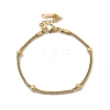 Ion Plating(IP) 304 Stainless Steel Satellite Chain Bracelet for Women X-BJEW-G667-11G-1