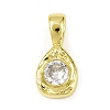 Brass Pave Clear Cubic Zirconia Pendants KK-L238-24G-1