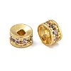 Rack Plating Brass Micro Pave Cubic Zirconia Beads KK-U030-29G-04-1