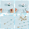 5M Synthetic Turquoise Chips & ABS Plastic Imitation Pearl Beaded Chains & 1Pc Plastic Empty Spools for Wire & 10Pcs & 30Pcs Long-Lasting Plated Brass Open Jump Rings DIY-SC0028-26-3