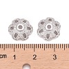 Eco-Friendly 6-Petal Flower Brass Micro Pave Cubic Zirconia Bead Caps ZIRC-M098-01P-FF-4