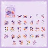 60Pcs PVC Self-Adhesive Flowers Stickers PW-WG3B3DC-06-1