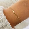 Simple Style Alloy Letter Link Bracelets WG5F19A-09-1