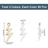 100Pcs 2 Colors Brass Charms KK-HY0001-27-2