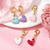 Heart Alloy Enamel Pendant Decoration HJEW-JM01491-2