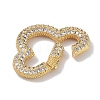 Rack Plating Brass Micro Pave Cubic Zirconia Spring Gate Rings Clasps KK-NH0002-05G-01-2