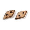 Carved Rhombus 2-hole Basic Sewing Button SHEL-K009-02-2