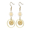 Celestial Brass & 304 Stainless Steel Dangle Earrings EJEW-JE07344-3